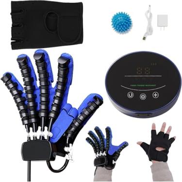 Imagem de Luvas De Robô De Reabilitação De Treinamento De Dedo Exercitador De Reabilitação Para Paciente Com Hemiplegia De Acidente Vascular Cerebral E Luvas De Apoio De Tala De Mão De De, Blue, B L
