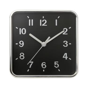 Imagem de Relogio Parede, RelóGio de Parede Cozinha, Silencioso Moderno, Decorativo Quarto Sala EscritóRio(20cmx20cmx5cm)(Quadrado Preto)