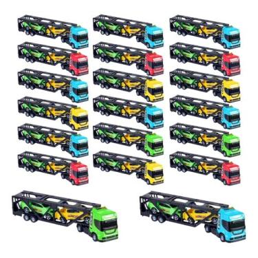 Imagem de Kit 20 Caminhão Cegonheiro De Brinquedo Infantil Criança Doação