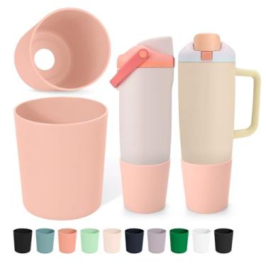 Imagem de Mity rain 2 peças de bota superior compatíveis com Owala 850.5 g e 1,134.0 g FreeSip Sway Bottles & Tumbler - acessórios de garrafa de água de bota alta, proteção, evita arranhões (Pêssego claro)