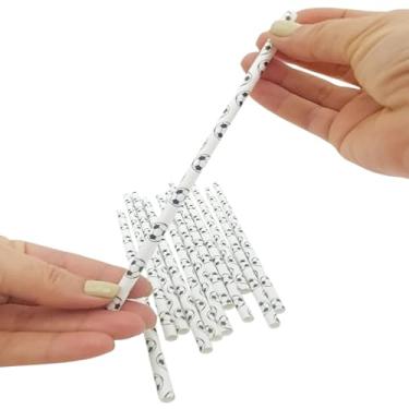 Imagem de Kit Mimo Tema Futebol: Lembrancinha Infantil Decoração de Mesa e Festa Esportiva DIY Aniversário Gincana Evento Escolar (60 Canudos Papel Eco - Bola)