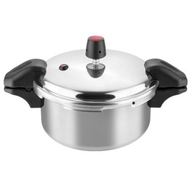 Imagem de Panela de pressão de 3 litros, mecanismo de bloqueio externo, acabamento polido, com pega