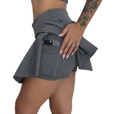 Imagem de Short Saia Esportiva de Cintura Elástica com Bolsos-Feminino