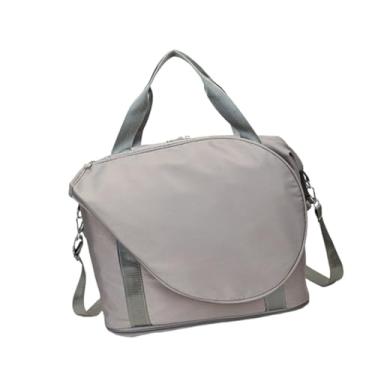 Imagem de Zxpjkyu Bolsa Grande para Raquete de Badminton, Bolsa de Tênis com Alça de Ombro Ajustável, Compartimento para Sapatos, Material de Poliéster, Separação úmida, Cinza