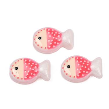 Imagem de 20 peças de contas de peixe feitas à mão pequenas contas de peixe esmaltadas para artesanato DIY, pulseiras, colar, brincos, fabricação de joias, cereja, 20 x 13 x 5,5 mm, orifício: 1,4 mm