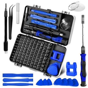 Imagem de Conjunto de chaves de fenda de precisão 115 em 1, kit de ferramentas de reparo profissional, inclui várias pontas, adequado para telefone, relógio, produtos eletrônicos e consertos de carro, com pinça