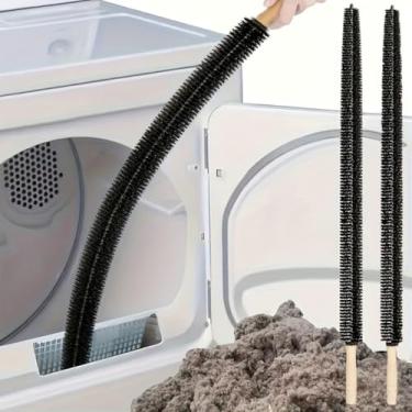 Imagem de Kit de limpeza de ventilação para secador, escova de fiapos para secadora de roupas, escova de vácuo flexível longa para itens essenciais de casa