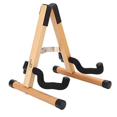 Imagem de XUXHOU Suporte de Violino de Madeira Dobrável, Belo Suporte de Exibição para Ukulele, Mini Bandolim de Guitarra, para Violino de Cor de Madeira