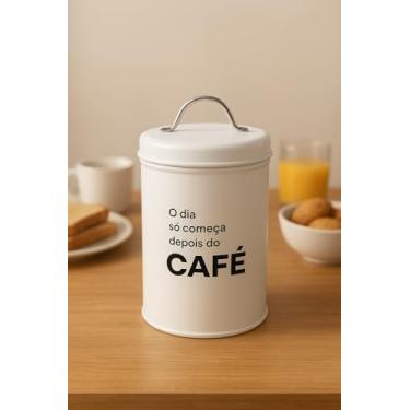 Imagem de POTE LATA DE MANTIMENTOS INDUSTRIAL CAFÉ BRANCO - LINHA DOM FRASES