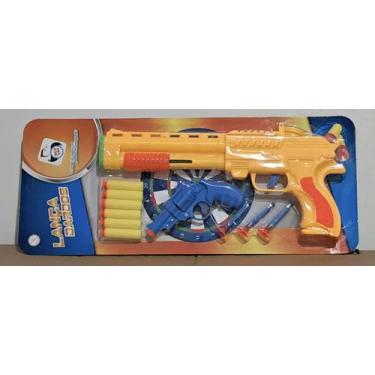 Imagem de Armas de brinquedo pistola revolver lança dardos brinquedo plastico - 