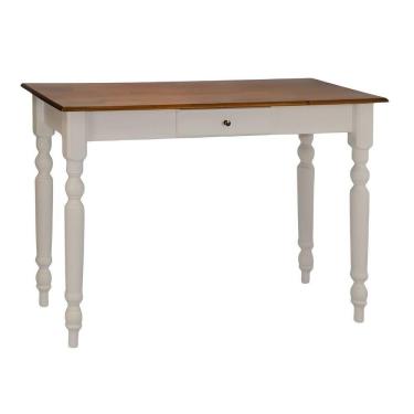 Imagem de Aparador De Sala Ou Escrivaninha Rústico Madeira 1 Gavetas Com Pés Torneados - Nude Laca Com Tampo Imbuia Glazer