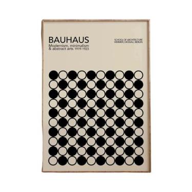 Imagem de Pôster Geométrico Modernista Bauhaus Em Lona, Arte De Parede Retro De 