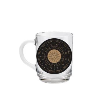 Imagem de Caneca de Vidro com Signos do Zodíaco, Copo Decorativo para Bebidas