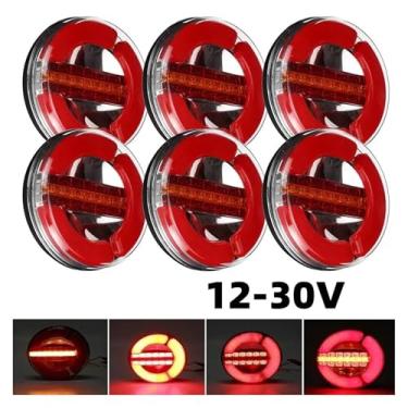 Imagem de Conjunto de 6 luzes traseiras de LED sequenciais e dinâmicas de 12V/24V para caminhões, reboques, trailers, caravanas e tratores.