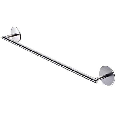 Imagem de Bar- Suporte de toalha de parede de banheiro de aço inoxidável para armazenamento sem perfuração de poste único suporte para toalhas (cor: Tamanho A: 60 cm) (A 40 cm)