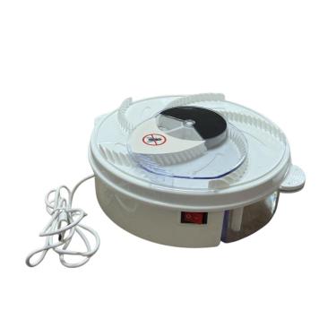 Imagem de Armadilha Pega Moscas USB, Branca, Plástico, 20cm Diâmetro x 7,5cm Altura, Controle de Insetos para Ambientes Internos, Dispositivo Elétrico Silencioso
