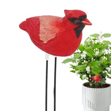 Imagem de Medidor de solo para jardinagem - Medidor de umidade de jardim em forma de pássaro - Decoração de jardim de resina Higrômetro inteligente de plantas para agricultura quintal gramado interno ao ar