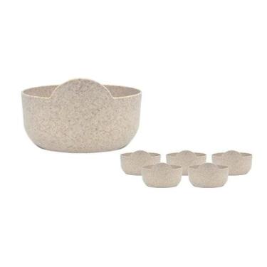 Imagem de Kit 6 Super Bowl Fibra Madeira Green Colors Palha 475Ml - Bb Store