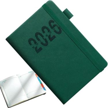 Imagem de Agenda diária 2026 | Agenda de calendário portátil, organizador diário pessoal A5 para fitness, viagens de negócios, viagens de casa, escola, reuniões de estudantes, deslocamento e trabalho