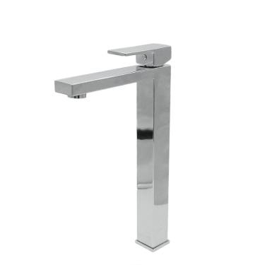 Imagem de Torneira Lavatório Quadrada Bancada Bica Alta Cromado 1/4v