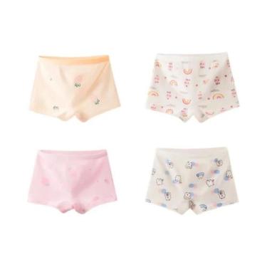 Imagem de Calcinhas De Algodão Para Meninas Com Estampa De Gato Cartoon, Shorts 