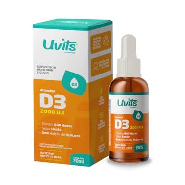 Imagem de Vitamina D3 2000ui Líquida 20ml com 600 Doses - Uvits