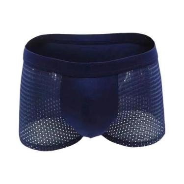Imagem de Cuecas Boxer Masculinas De Nylon Multicoloridas, Roupa Íntima Macia De