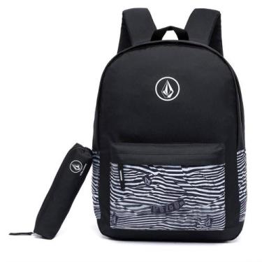 Imagem de Mochila 18 Litros + Estojo Volcom VC6049 Preto, Preto, Único