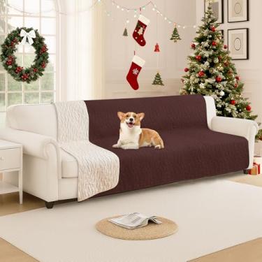 Imagem de CYCMACO Cobertor impermeável para cães, capa de cama macia antiderrapante, lavável para cães, protege sofá, móveis, caixa, carro, cobertor resistente a vazamentos (168 x 203 cm, café)