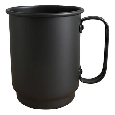 Imagem de Caneca de Alumínio Lisa 350ml, Preto Fosco, Personalizável a Laser, Pintura Eletrostática, Leve e Resistente