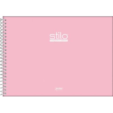 Imagem de Caderno de desenho Jandaia stilo rosa espiral 80 folhas