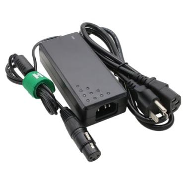 Imagem de HangTon Adaptador de fonte de alimentação CA para Aputure Amaran 100d 100x S F21C luz LED, XLR fêmea 3 pinos 48V 2A 96W DC in