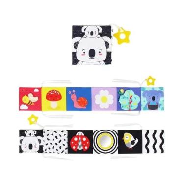 Imagem de Livro Sensorial Preto E Branco Para Bebês De 0 a 12 Meses, Brinquedo M