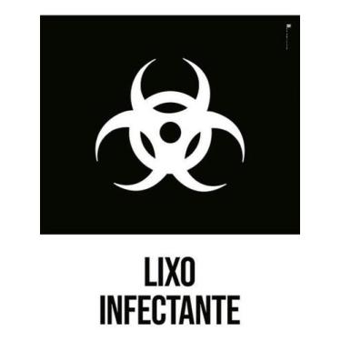 Imagem de Kit 10 Placas Desenho Lixo Infectante - Sinalizo