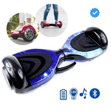 Imagem de Hoverboard 6.5 Infantil 2024 com LED, Bluetooth, Motor Brushless e Bat