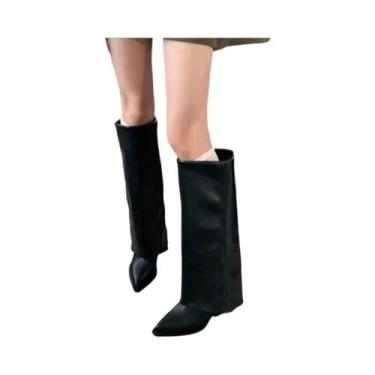 Imagem de Botas Chelsea Femininas com Salto Médio e Bico Fino - Estilo Trendy e 