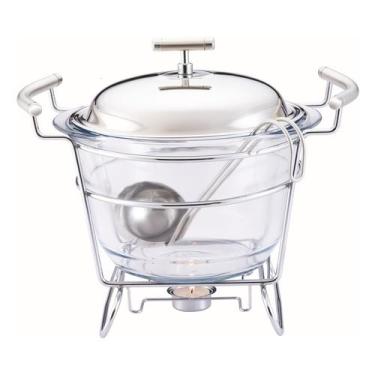 Imagem de Rechaud Sopa Borossilicato Tampa Concha inox 4L -Fracalanza, 3 meses p