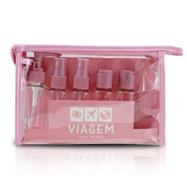 Imagem de Kit De Frascos Com 10 Peças Jacki Design Rosa