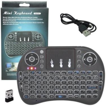 Imagem de Mini Teclado Wireless Mini Keyboard Usb Sem fio com Touch Pad - C3Tech