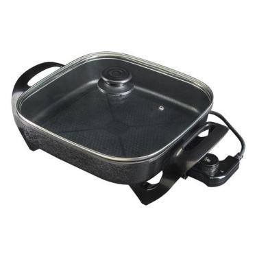 Imagem de Panela Multifuncional Elétrica Quadrada 30cm Grill Antiaderente Portát