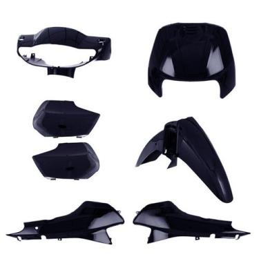 Imagem de Kit Carenagem 5 Peças Cromo Forte Moto Honda Biz 100 1998 1999 2000 20