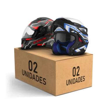 Imagem de Kit 2 Capacetes Fechados Pro Tork Stealth Hawk + Attack Evo Feminino M