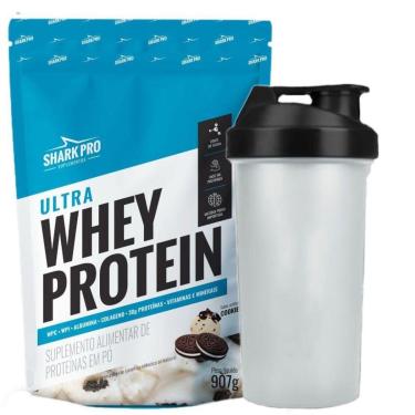 Imagem de Whey Isolado Concentrado Cookies 907g Coqueteleira - Shark-Unissex