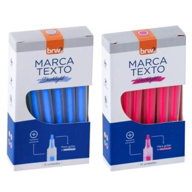 Imagem de Caneta marca-texto BRW Marca Texto Fluorescente Transparente Traço 1-4