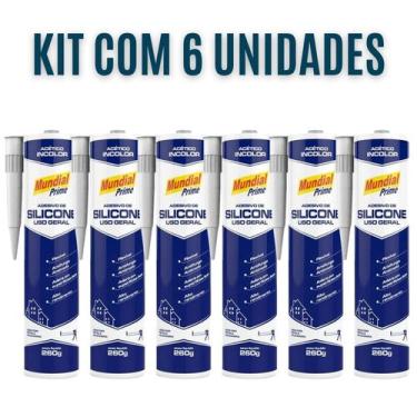 Imagem de Adesivo Silicone Acético 260g Incolor Vedação Transparente para Reparo