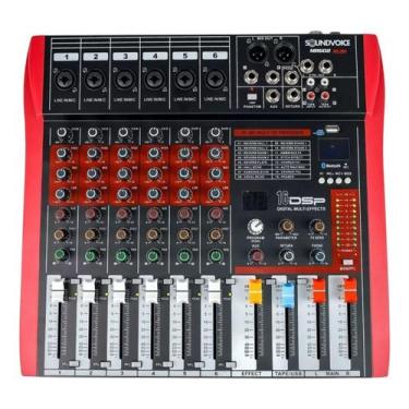 Imagem de Mesa de Som Soundvoice MR602 Rubi 6 Canais