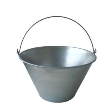 Imagem de Kit 12 Balde Metal Chapa Galvanizado Liso 10l - Tidão