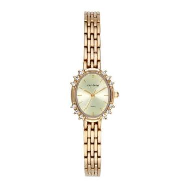 Imagem de Relógio Mondaine Feminino Oval Clássico Dourado 32906LPMVDM1