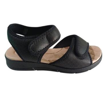 Imagem de Sandalia Esporão Feminina Anabela Médio Piccadilly 57100354, Preto, 37