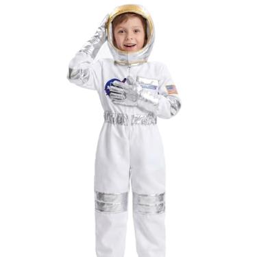 Imagem de Neilyoshop NASA Pilot Costume Kids Astronaut Costume for Boys Girls Space Pretend Dress Up Cosplay Birthday Gifts Halloween